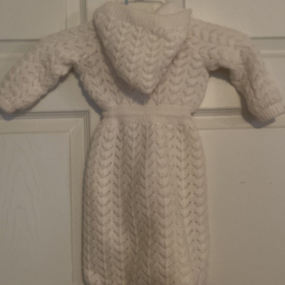 Vintage Mine Alone Baby Infant Sleeper Sack One Piece Hooded Zipper Front - Picture 5 of 7